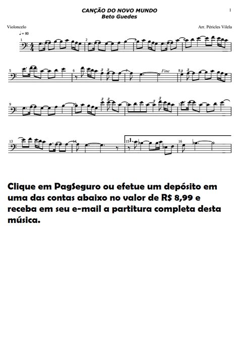 musical do novo mundo letra